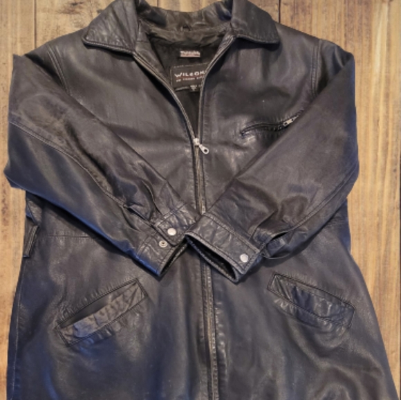 Vintage leather woman's xl coat - Picture 4 of 4